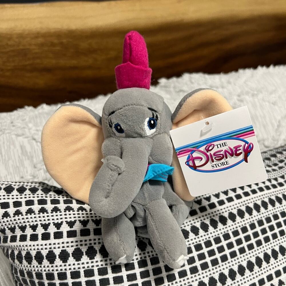 Disney Store Vintage Dumbo 8" Mini Bean Bag Plush